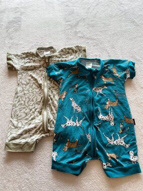 Bonds Wondersuit Short Sleeve Rompers Set of 2 Baby Unisex Size 6-12 months